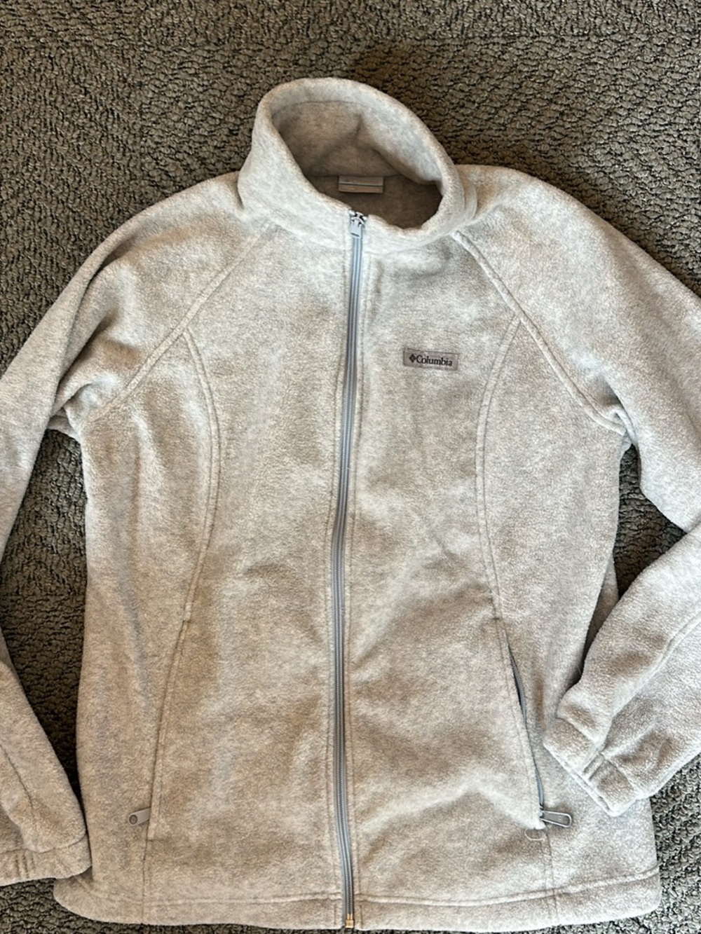 Columbia Women's Heather Gray Full-Zip Fleece Jacket